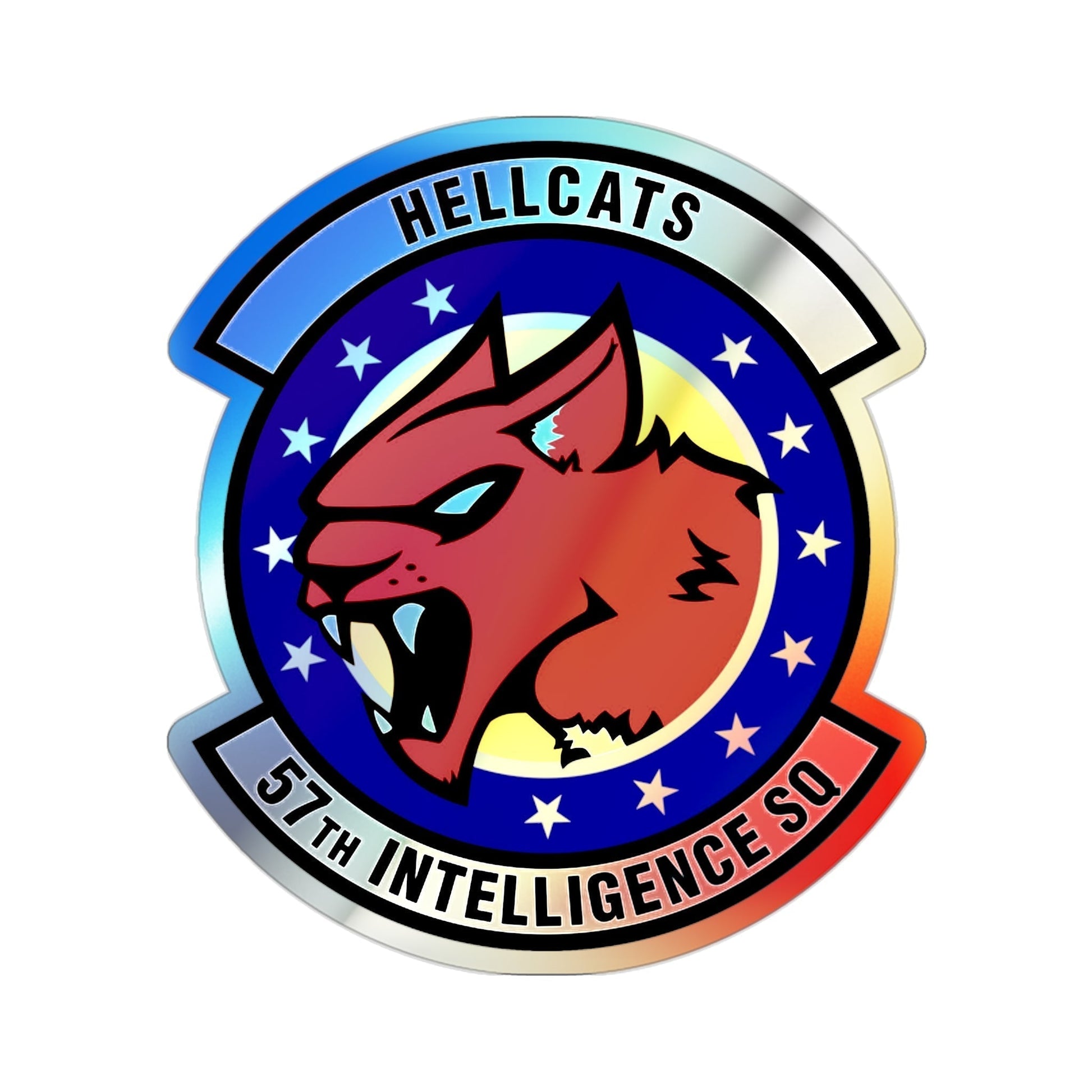 57 Intelligence Squadron ACC (U.S. Air Force) Holographic STICKER Die-Cut Vinyl Decal-2 Inch-The Sticker Space