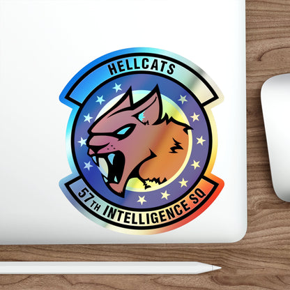 57 Intelligence Squadron ACC (U.S. Air Force) Holographic STICKER Die-Cut Vinyl Decal-The Sticker Space