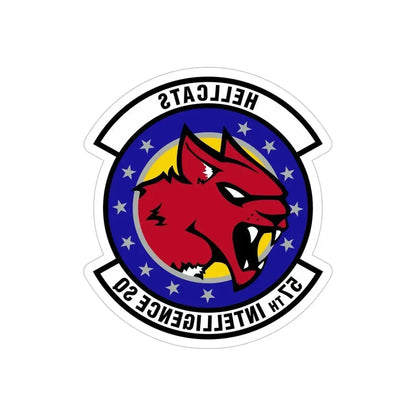 57 Intelligence Squadron ACC (U.S. Air Force) REVERSE PRINT Transparent Die-Cut STICKER - The Sticker Space