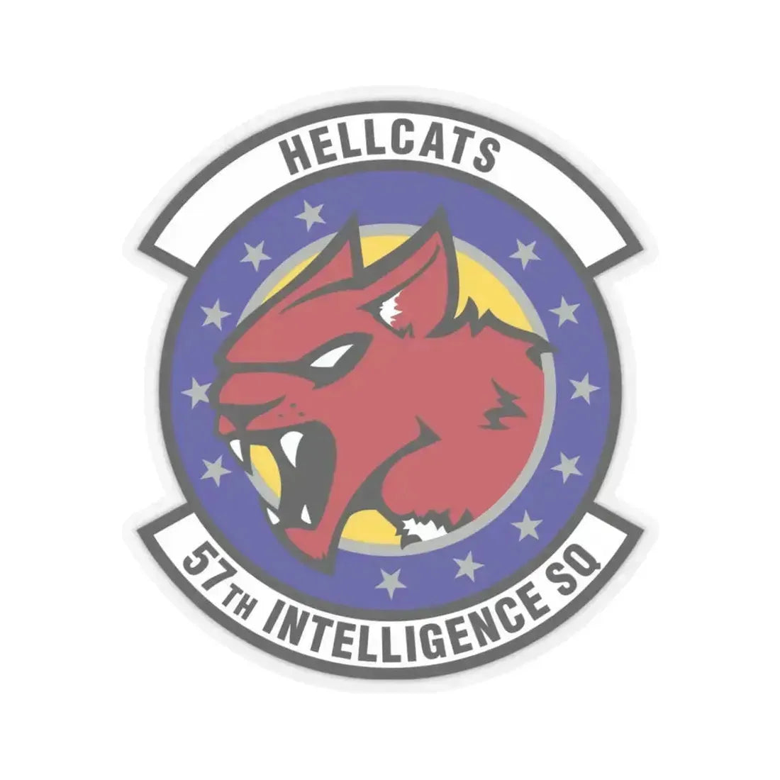 57 Intelligence Squadron ACC (U.S. Air Force) STICKER Vinyl Kiss-Cut Decal 3 Inch Transparent - The Sticker Space