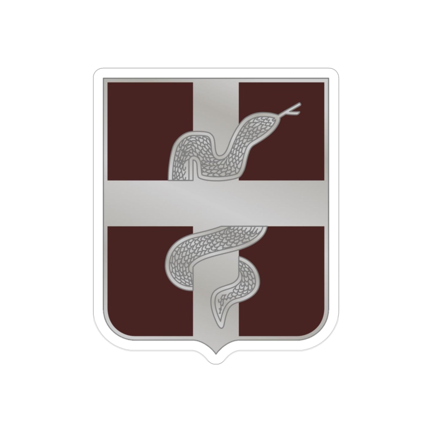 57 Medical Battalion (U.S. Army) REVERSE PRINT Transparent STICKER-2" × 2"-The Sticker Space