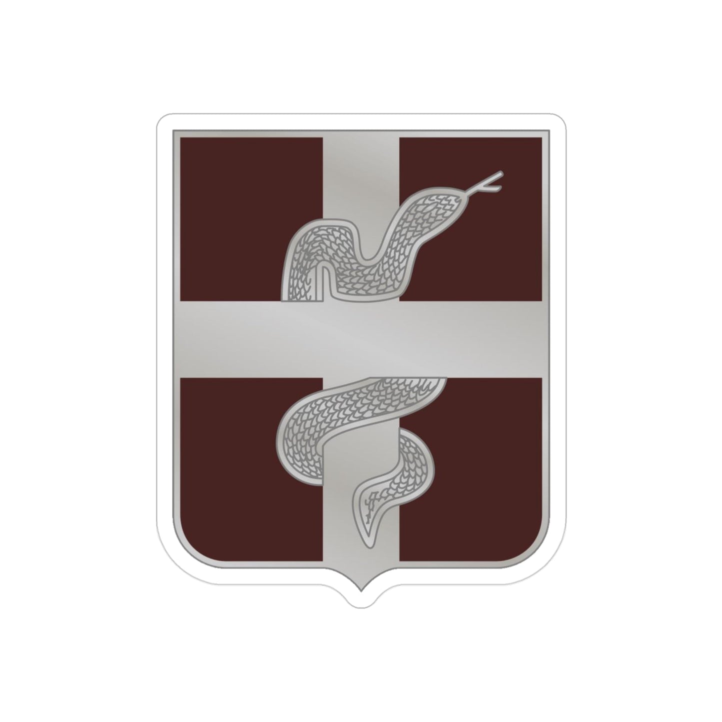 57 Medical Battalion (U.S. Army) REVERSE PRINT Transparent STICKER-3" × 3"-The Sticker Space