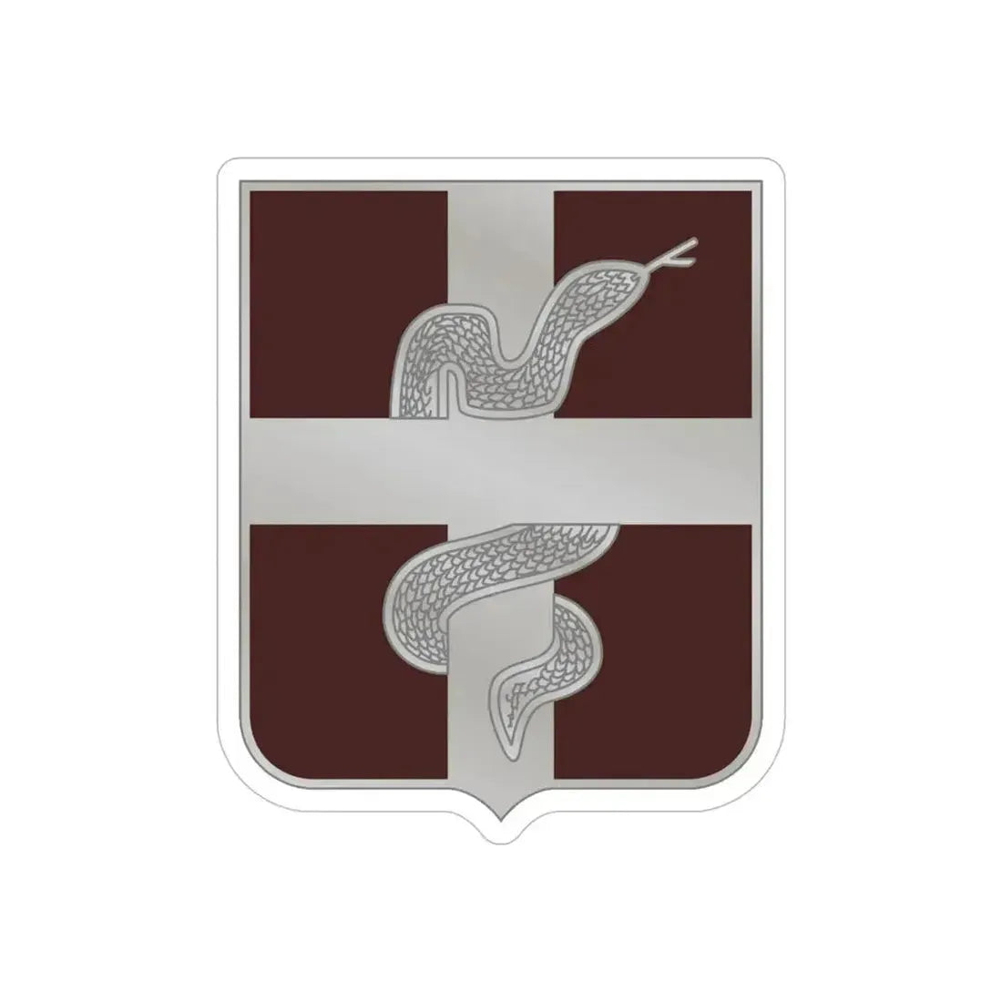 57 Medical Battalion (U.S. Army) REVERSE PRINT Transparent Die-Cut STICKER 5 Inch Die-Cut Transparent - The Sticker Space