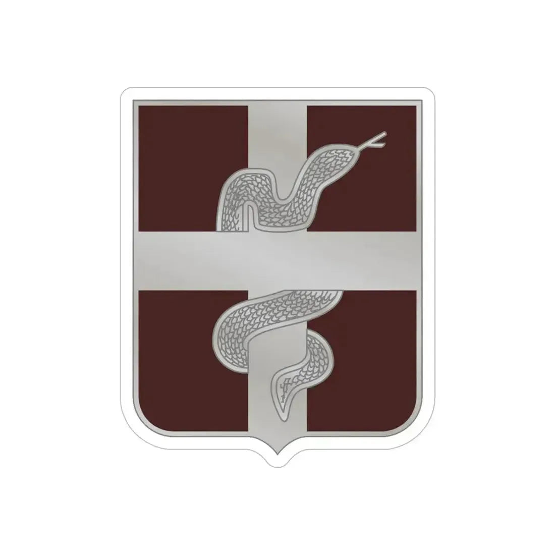 57 Medical Battalion (U.S. Army) REVERSE PRINT Transparent Die-Cut STICKER 6 Inch Die-Cut Transparent - The Sticker Space