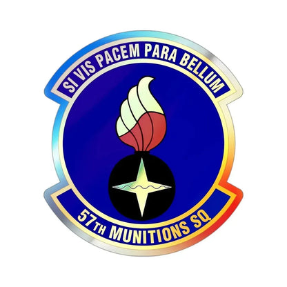 57 Munitions Sq ACC (U.S. Air Force) Holographic STICKER Die-Cut Vinyl Decal - The Sticker Space