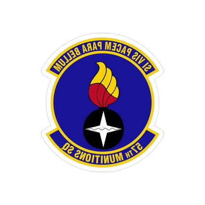 57 Munitions Sq ACC (U.S. Air Force) REVERSE PRINT Transparent Die-Cut STICKER - The Sticker Space