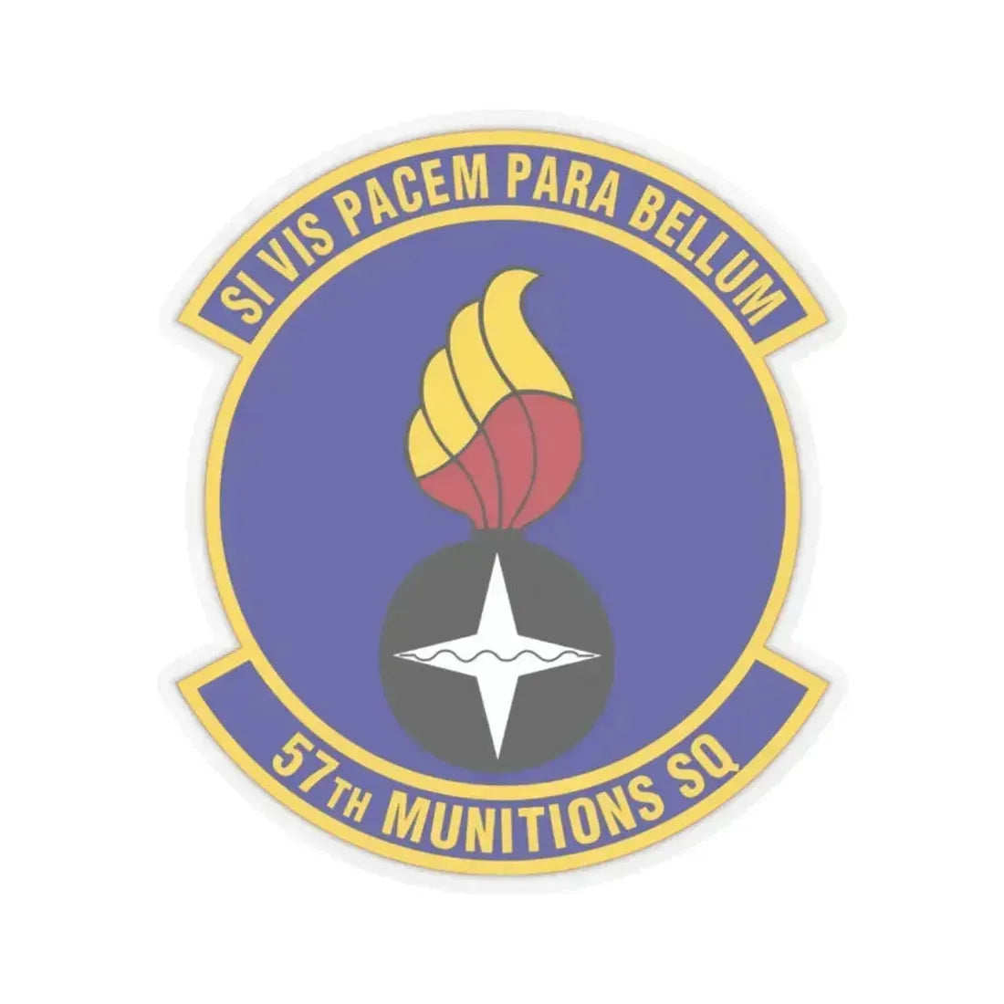 57 Munitions Sq ACC (U.S. Air Force) STICKER Vinyl Kiss-Cut Decal 2 Inch Transparent - The Sticker Space