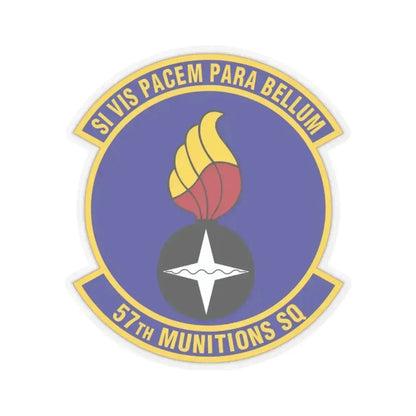 57 Munitions Sq ACC (U.S. Air Force) STICKER Vinyl Kiss-Cut Decal 2 Inch Transparent - The Sticker Space