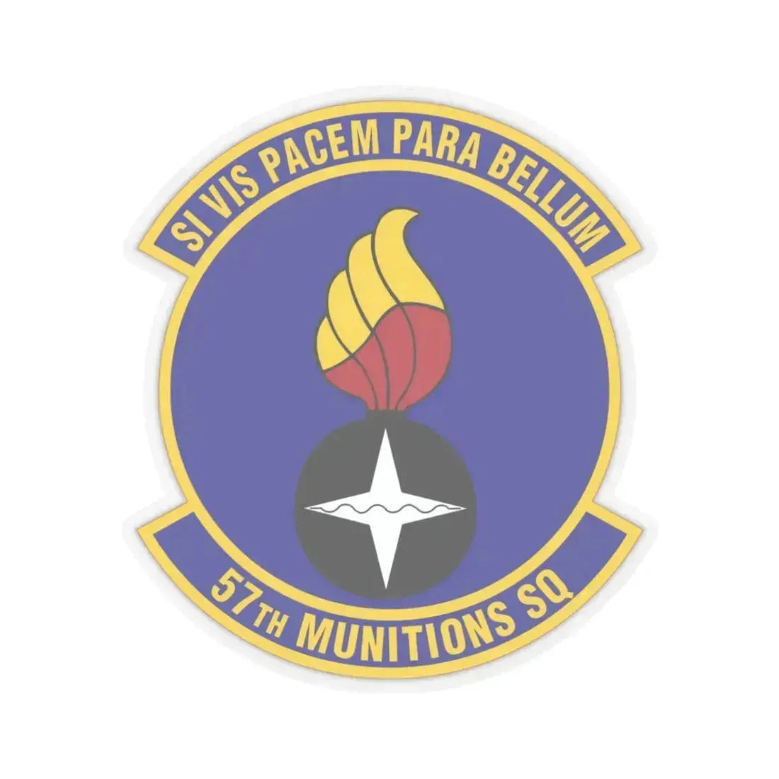 57 Munitions Sq ACC (U.S. Air Force) STICKER Vinyl Kiss-Cut Decal 3 Inch Transparent - The Sticker Space