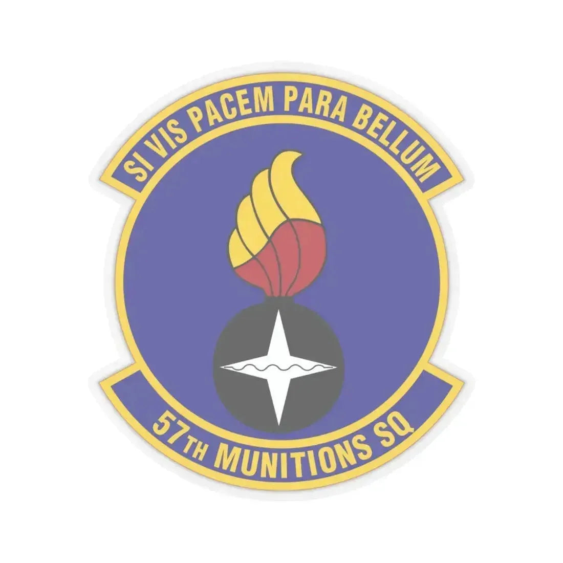 57 Munitions Sq ACC (U.S. Air Force) STICKER Vinyl Kiss-Cut Decal 4 Inch Transparent - The Sticker Space