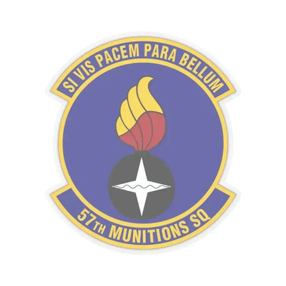 57 Munitions Sq ACC (U.S. Air Force) STICKER Vinyl Kiss-Cut Decal 4 Inch Transparent - The Sticker Space
