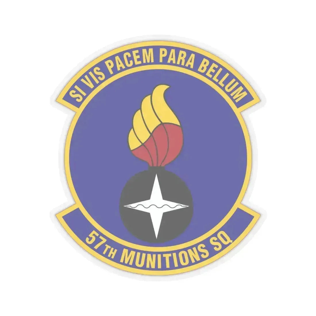 57 Munitions Sq ACC (U.S. Air Force) STICKER Vinyl Kiss-Cut Decal 6 Inch Transparent - The Sticker Space