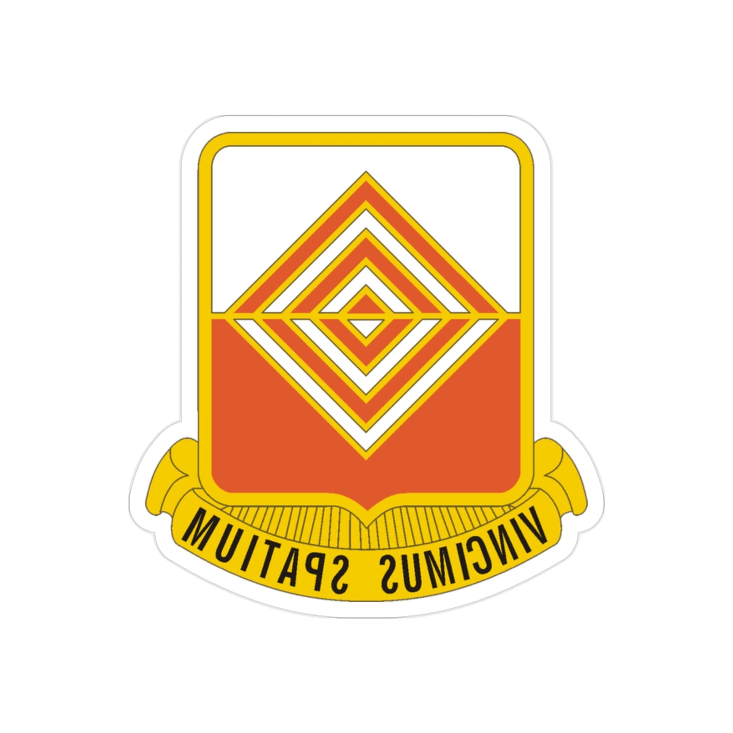 57 Signal Battalion (U.S. Army) REVERSE PRINT Transparent STICKER-2" × 2"-The Sticker Space