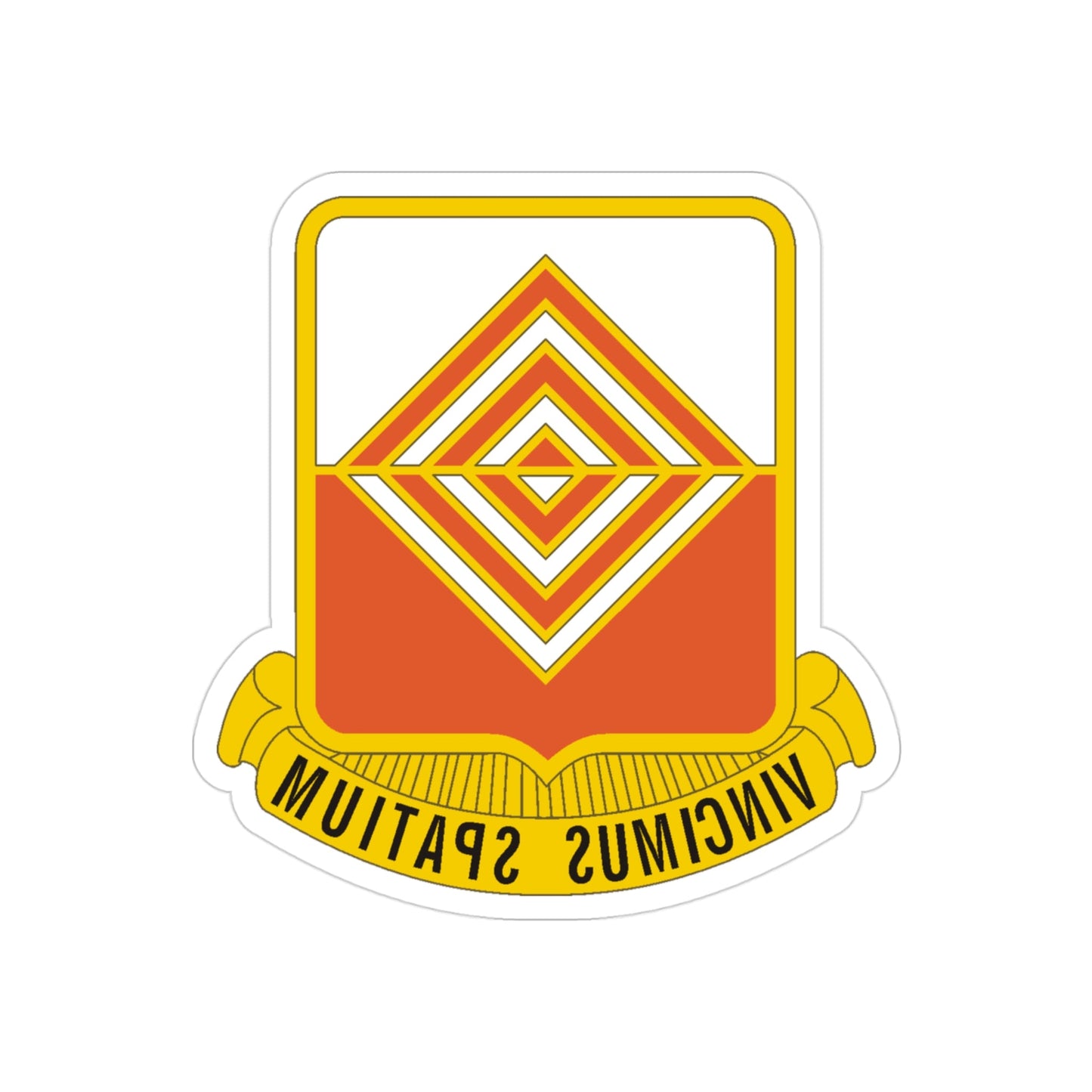 57 Signal Battalion (U.S. Army) REVERSE PRINT Transparent STICKER-3" × 3"-The Sticker Space