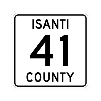 Isanti County 41 MN (Minnesota) (Road Sign) STICKER Vinyl Kiss-Cut Decal