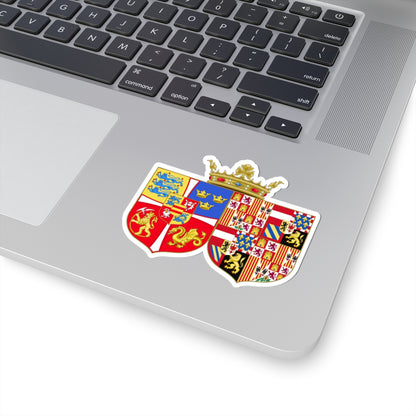 Armoiries de Kristian II et Isabelle dAutriche (Denmark) (Coat of Arms) STICKER Vinyl Kiss-Cut Decal