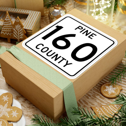 Pine County Route 160 MN (Minnesota) (Road Sign) STICKER Vinyl Kiss-Cut Decal