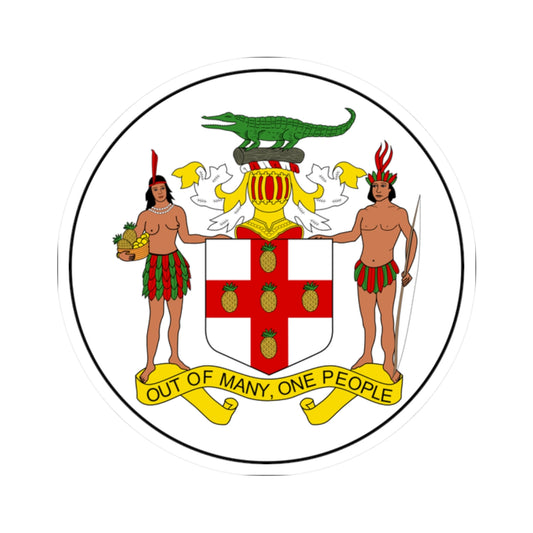 Badge of Jamaica 1962 (Jamaica) (Coat of Arms) STICKER Vinyl Kiss-Cut Decal