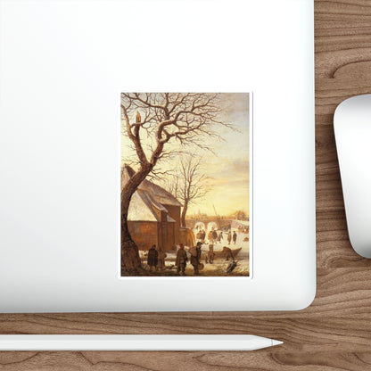 AVERCAMP, Hendrick - Winter Landscape (Artwork) STICKER Vinyl Die-Cut Decal