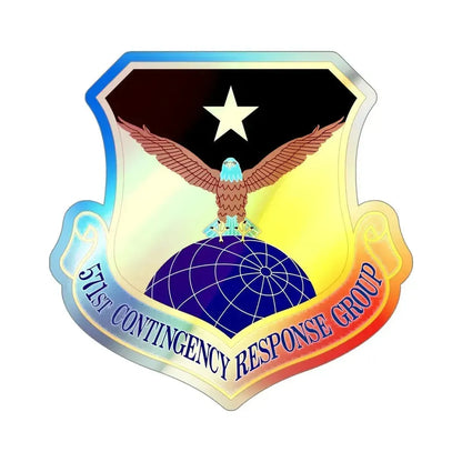571st Contingency Response Group (U.S. Air Force) Holographic STICKER Die-Cut Vinyl Decal 4 Inch Holographic - The Sticker Space