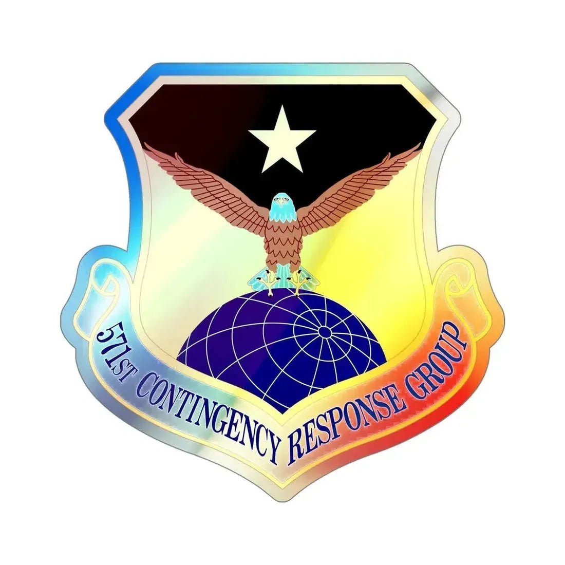 571st Contingency Response Group (U.S. Air Force) Holographic STICKER Die-Cut Vinyl Decal - The Sticker Space