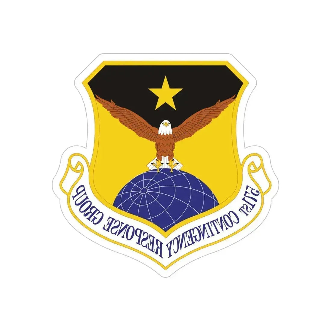 571st Contingency Response Group (U.S. Air Force) REVERSE PRINT Transparent Die-Cut STICKER 6 Inch Die-Cut Transparent - The Sticker Space