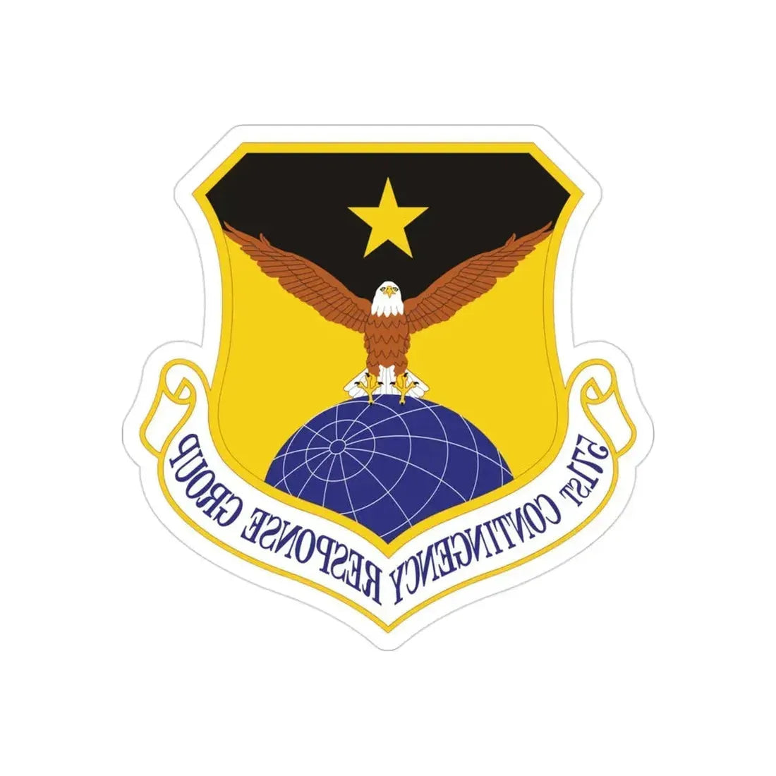 571st Contingency Response Group (U.S. Air Force) REVERSE PRINT Transparent Die-Cut STICKER - The Sticker Space