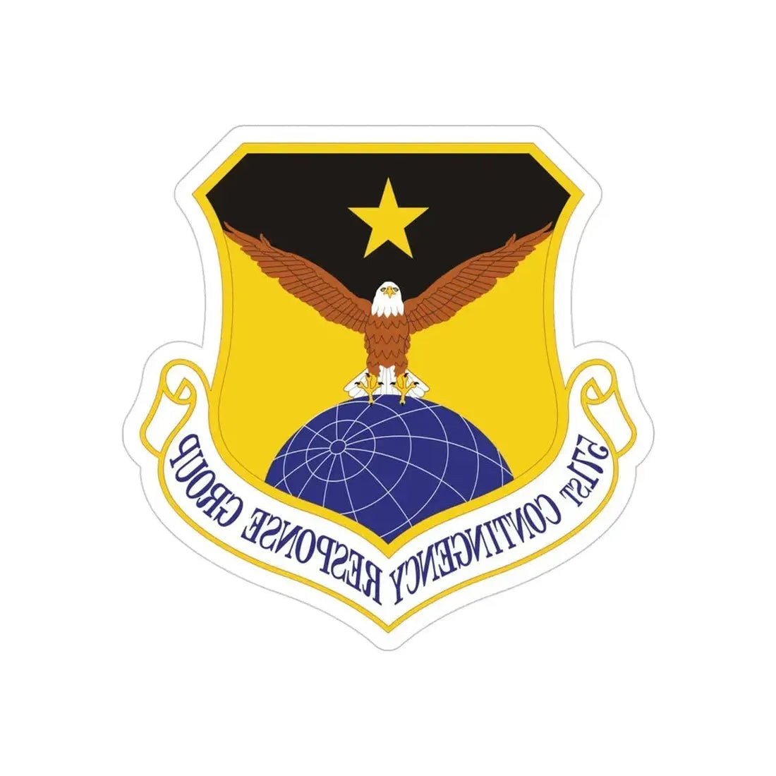571st Contingency Response Group (U.S. Air Force) REVERSE PRINT Transparent Die-Cut STICKER - The Sticker Space