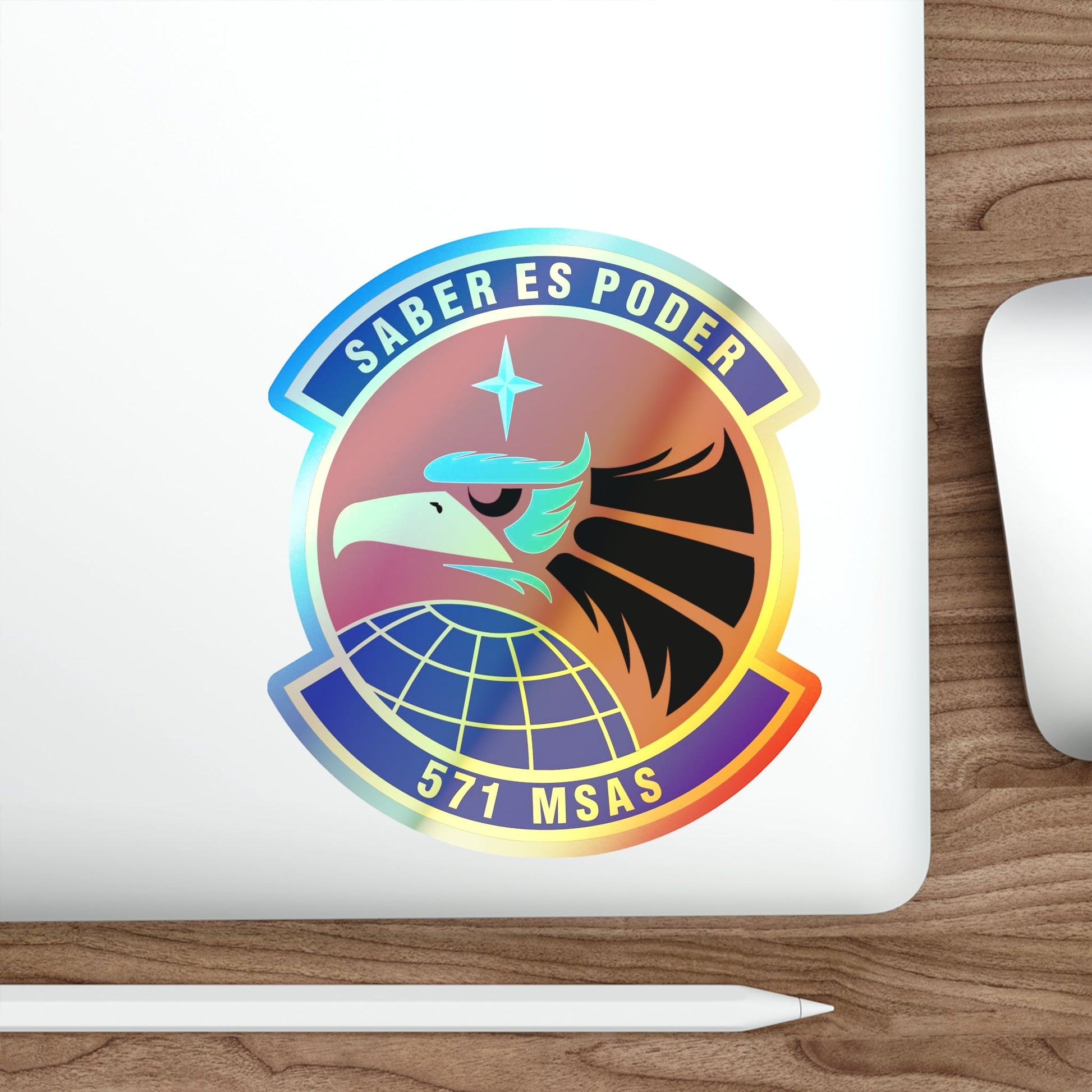 571st Mobility Support Advisory Squadron (U.S. Air Force) Holographic STICKER Die-Cut Vinyl Decal-The Sticker Space