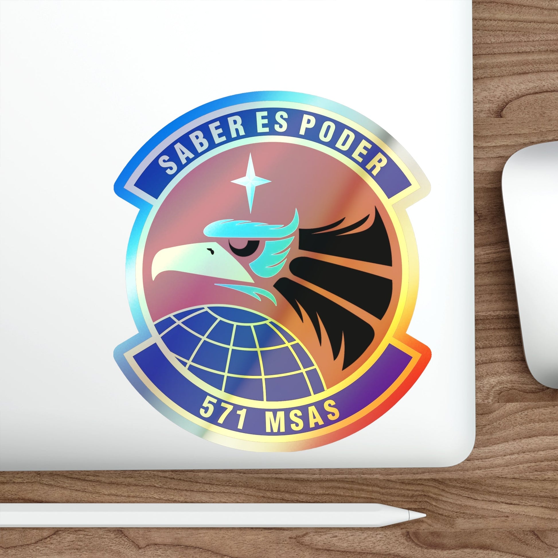 571st Mobility Support Advisory Squadron (U.S. Air Force) Holographic STICKER Die-Cut Vinyl Decal-The Sticker Space