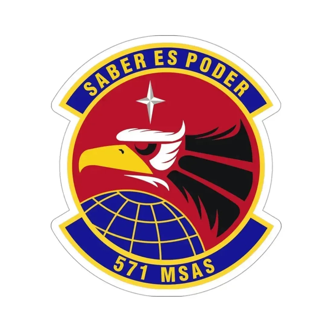 571st Mobility Support Advisory Squadron (U.S. Air Force) STICKER Vinyl Die-Cut Decal 3 Inch - The Sticker Space