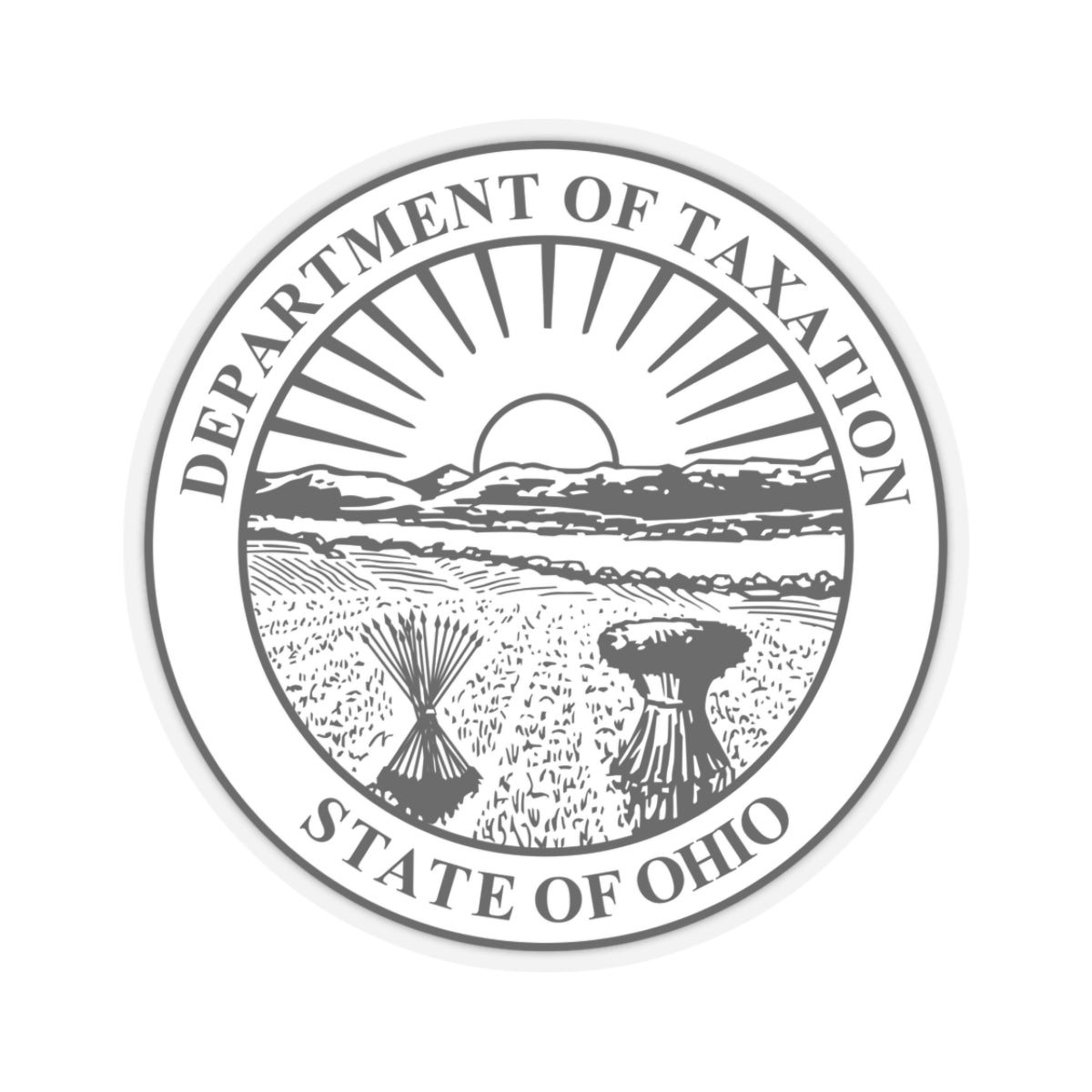 Seal of the Ohio Department of Taxation - STICKER Vinyl Kiss-Cut Decal