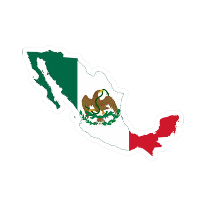 Flag-map of Mexico 1848-1853 (Mexico) STICKER Vinyl Kiss-Cut Decal