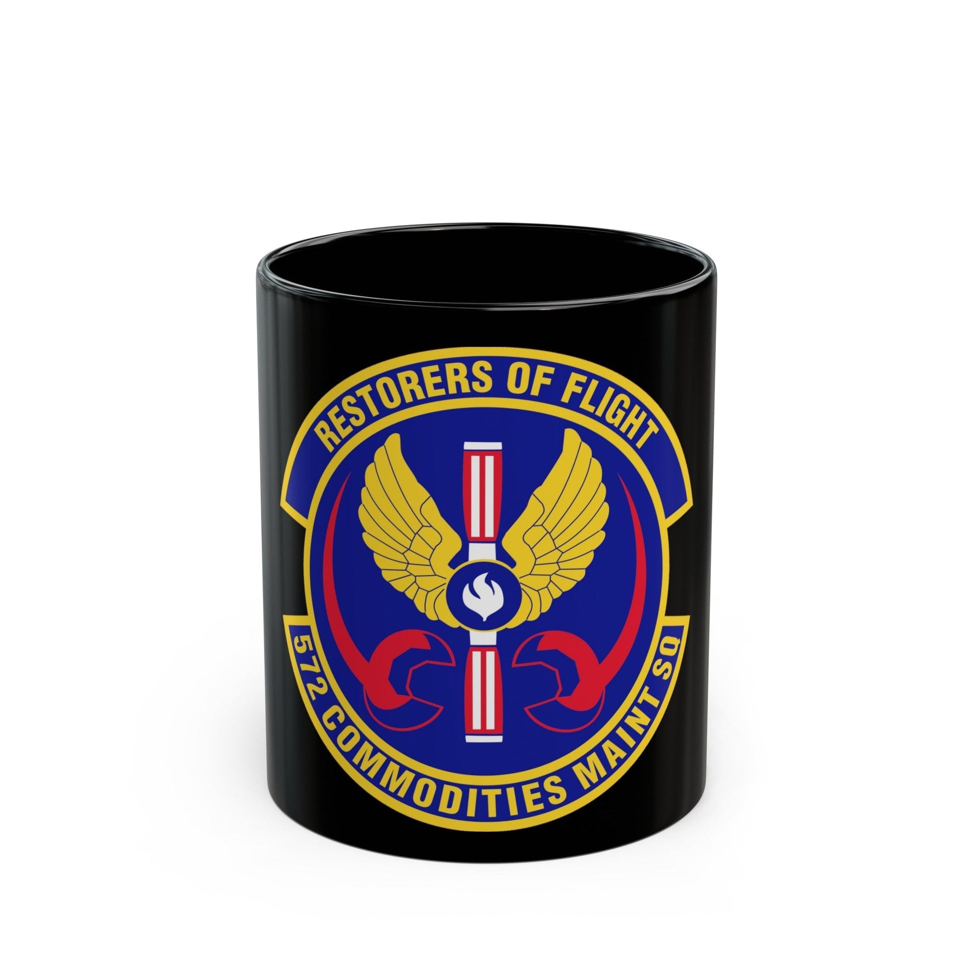 572d Commodities Maintenance Squadron (U.S. Air Force) Black Coffee Mug-11oz-The Sticker Space