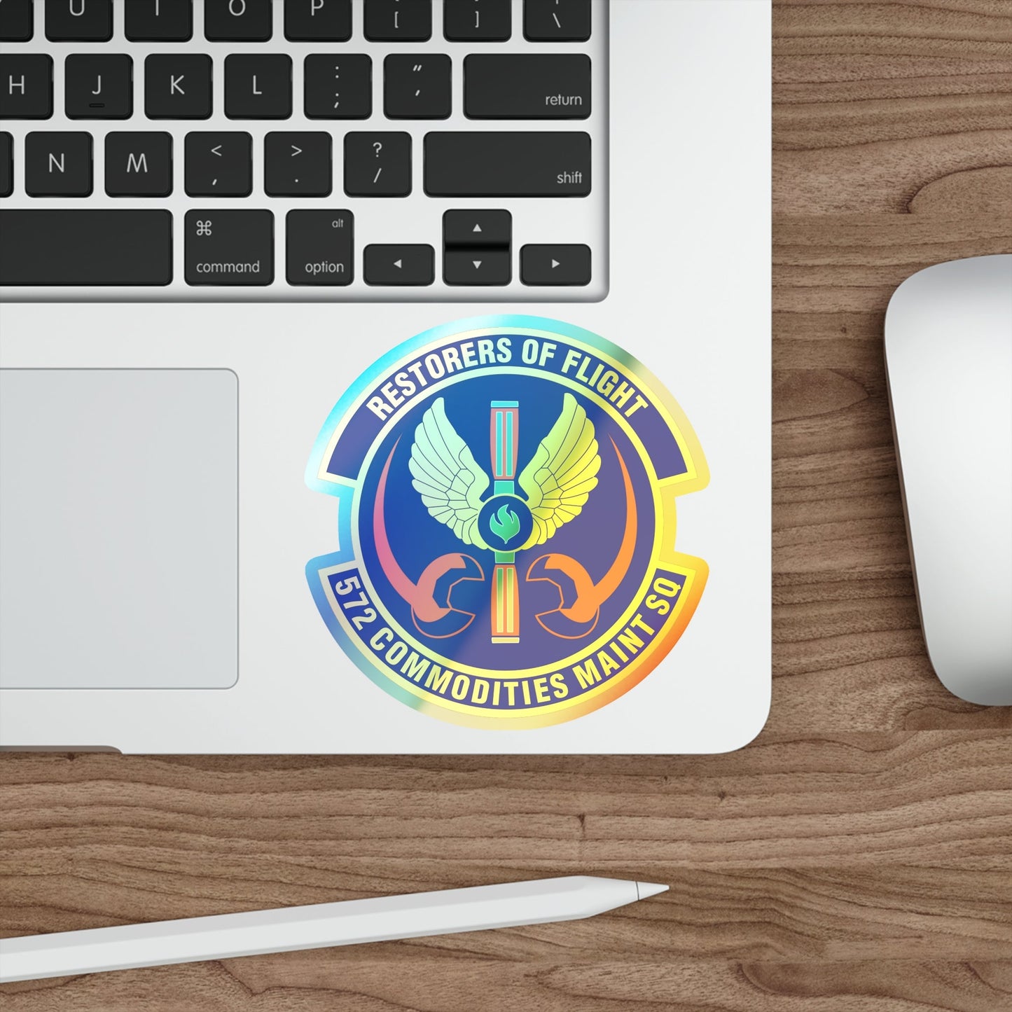 572d Commodities Maintenance Squadron (U.S. Air Force) Holographic STICKER Die-Cut Vinyl Decal-The Sticker Space