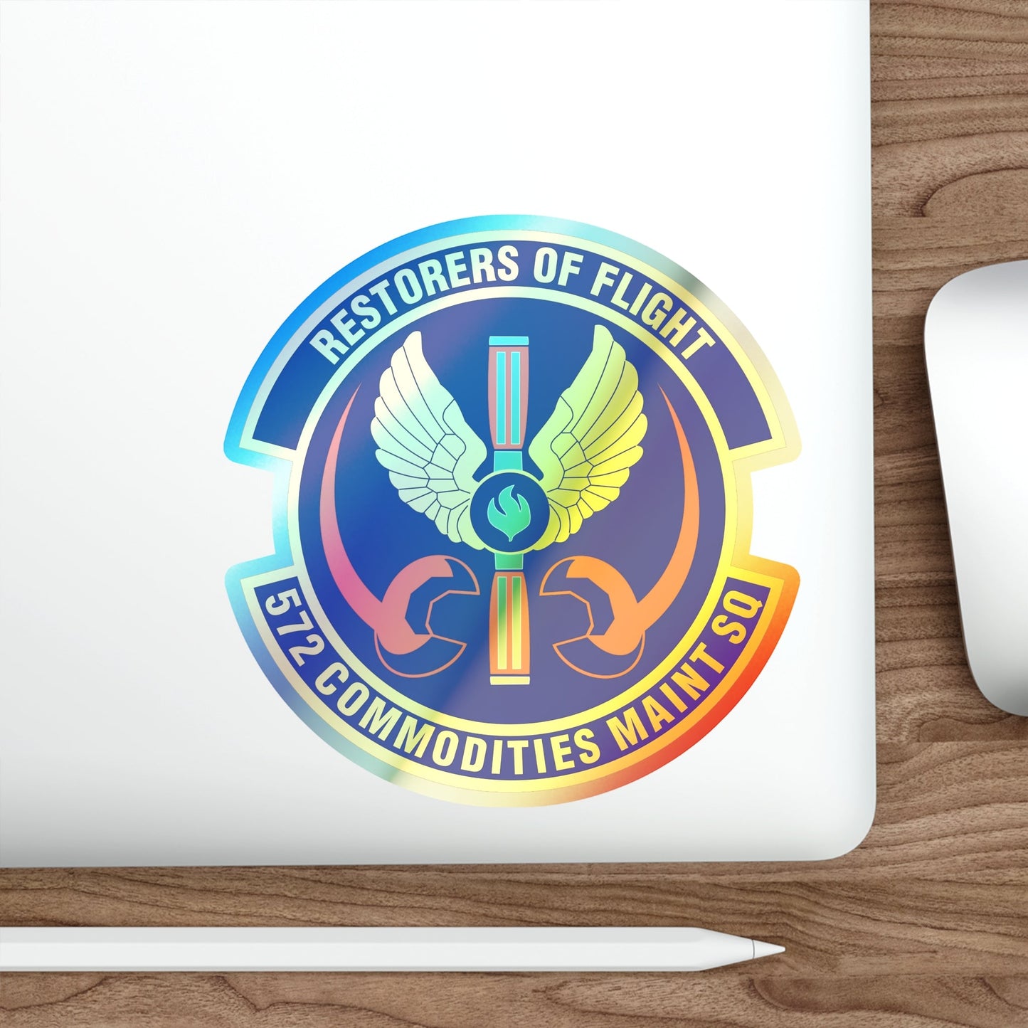 572d Commodities Maintenance Squadron (U.S. Air Force) Holographic STICKER Die-Cut Vinyl Decal-The Sticker Space