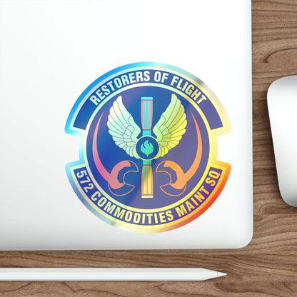 572d Commodities Maintenance Squadron (U.S. Air Force) Holographic STICKER Die-Cut Vinyl Decal-The Sticker Space