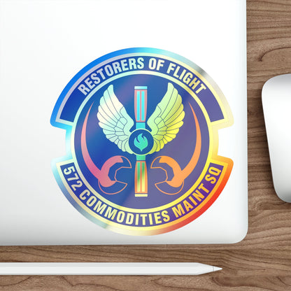 572d Commodities Maintenance Squadron (U.S. Air Force) Holographic STICKER Die-Cut Vinyl Decal-The Sticker Space