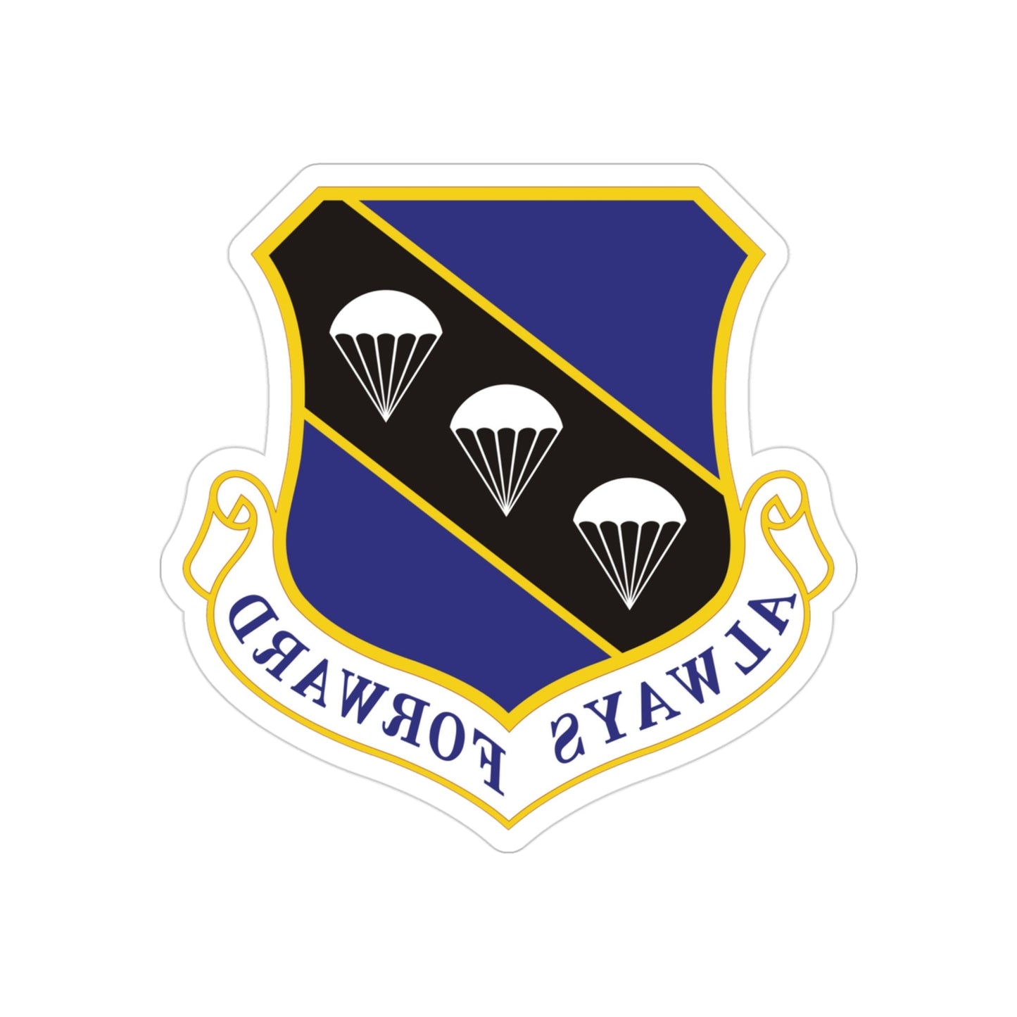 572d Contingency Response Group (U.S. Air Force) REVERSE PRINT Transparent STICKER-3" × 3"-The Sticker Space