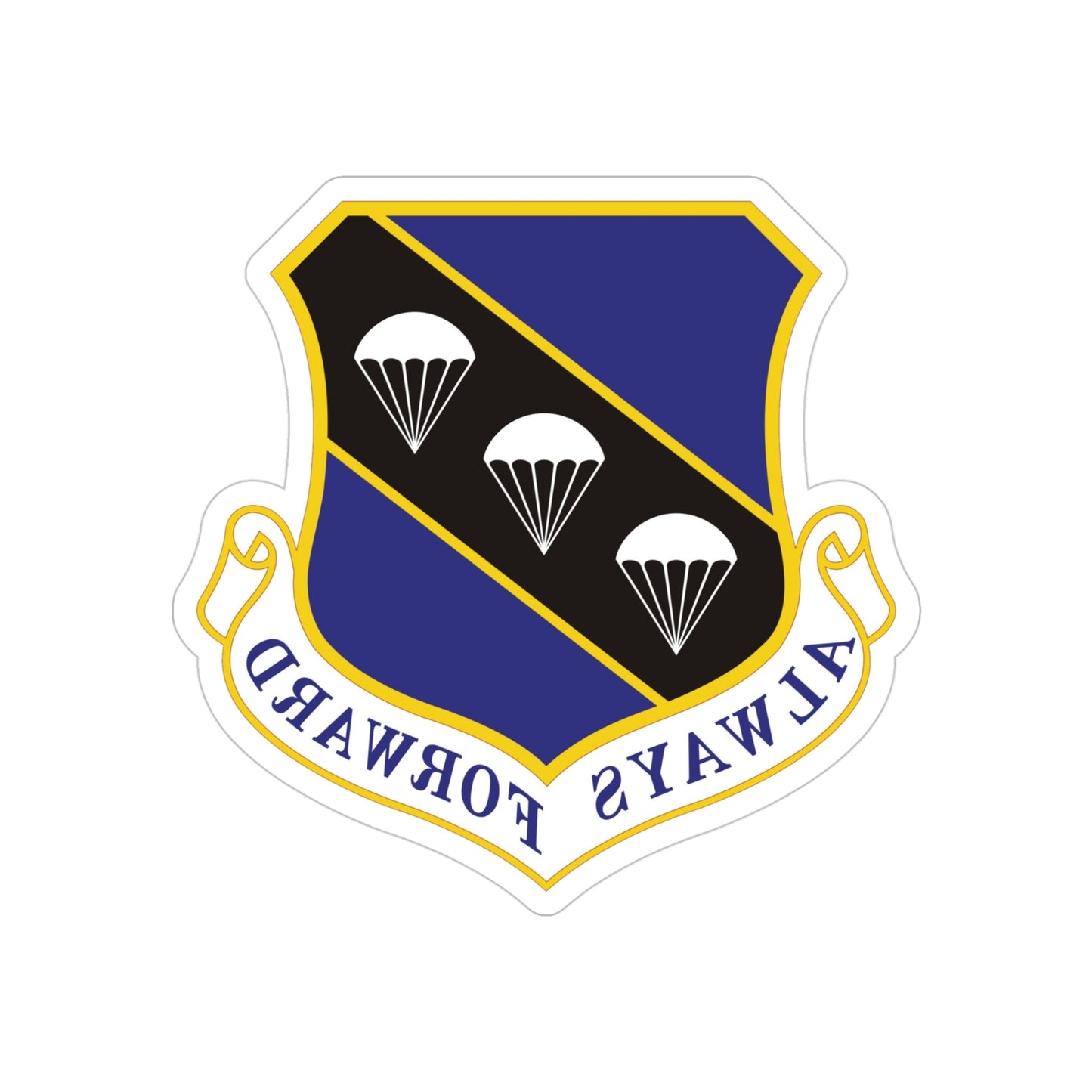 572d Contingency Response Group (U.S. Air Force) REVERSE PRINT Transparent STICKER-4" × 4"-The Sticker Space