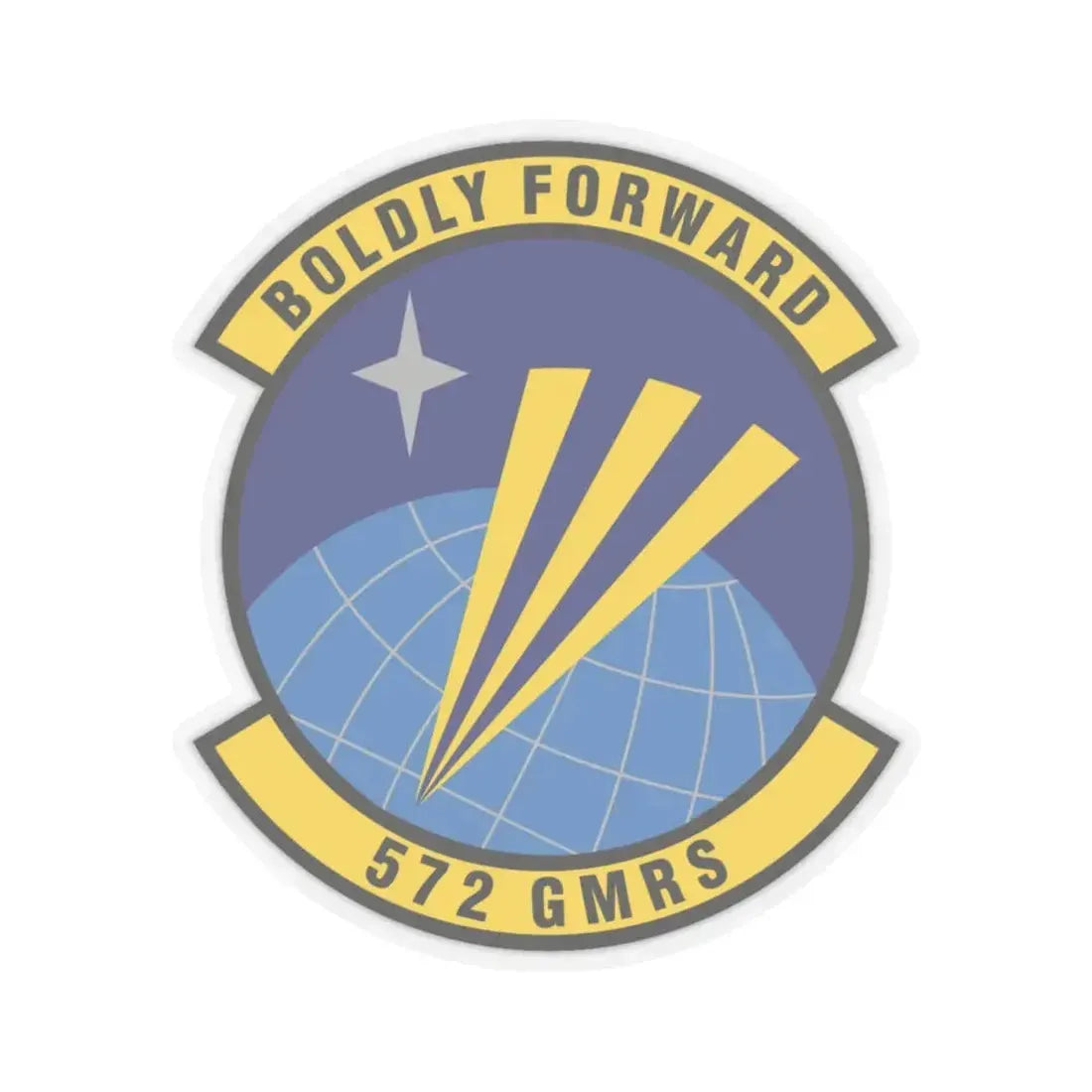 572d Global Mobility Readiness Squadron (U.S. Air Force) STICKER Vinyl Kiss-Cut Decal 4 Inch Transparent - The Sticker Space