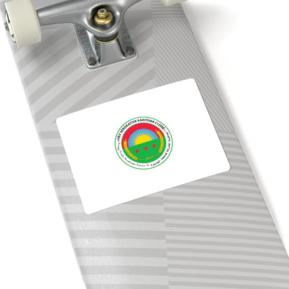 Flag of the Cizire Canton (Syria) STICKER Vinyl Kiss-Cut Decal