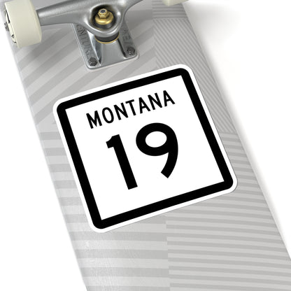 MT-19 (Montana) (Road Sign) STICKER Vinyl Kiss-Cut Decal