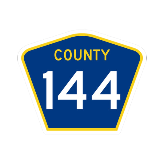 County 144 MN (Minnesota) (Road Sign) STICKER Vinyl Kiss-Cut Decal
