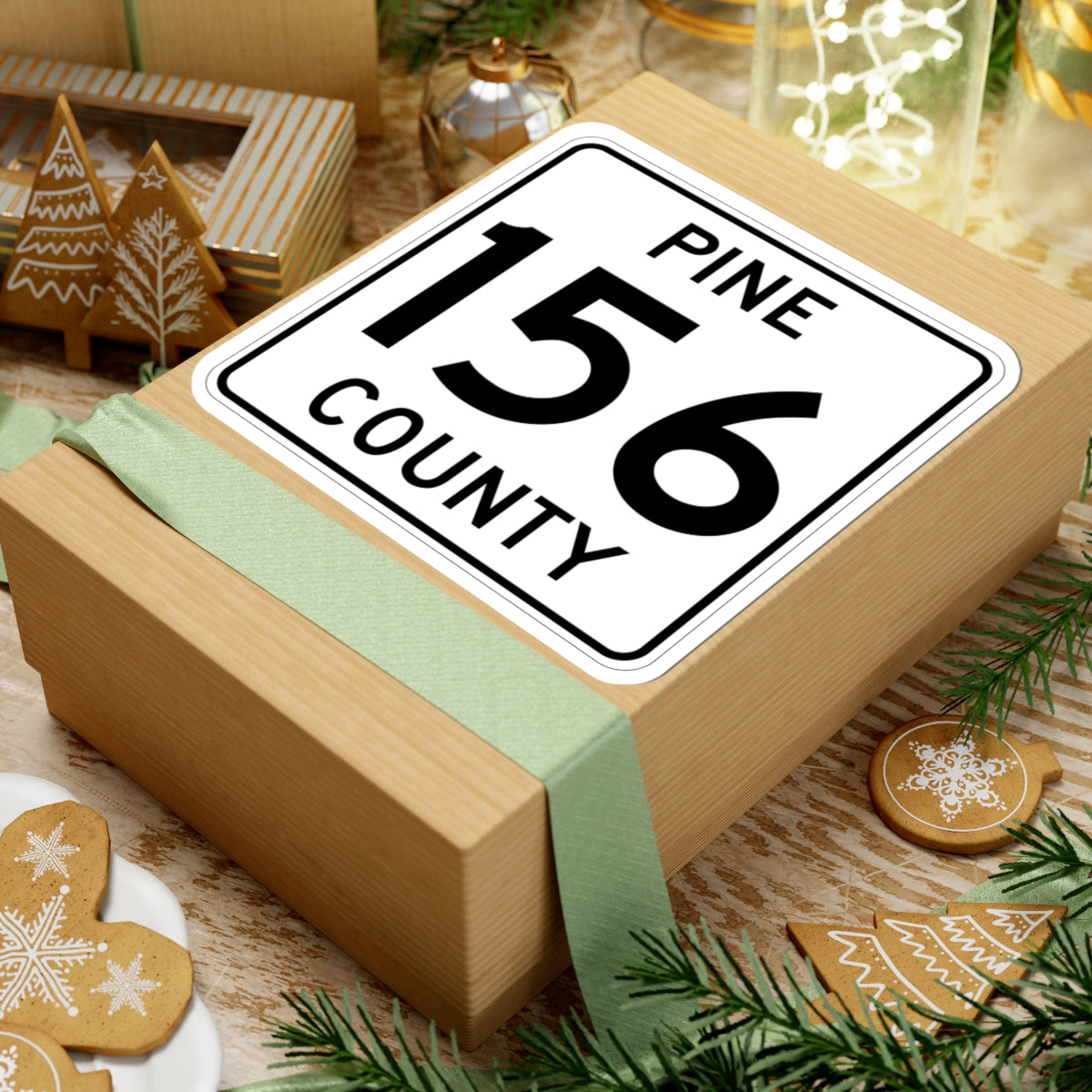 Pine County Route 156 MN (Minnesota) (Road Sign) STICKER Vinyl Kiss-Cut Decal