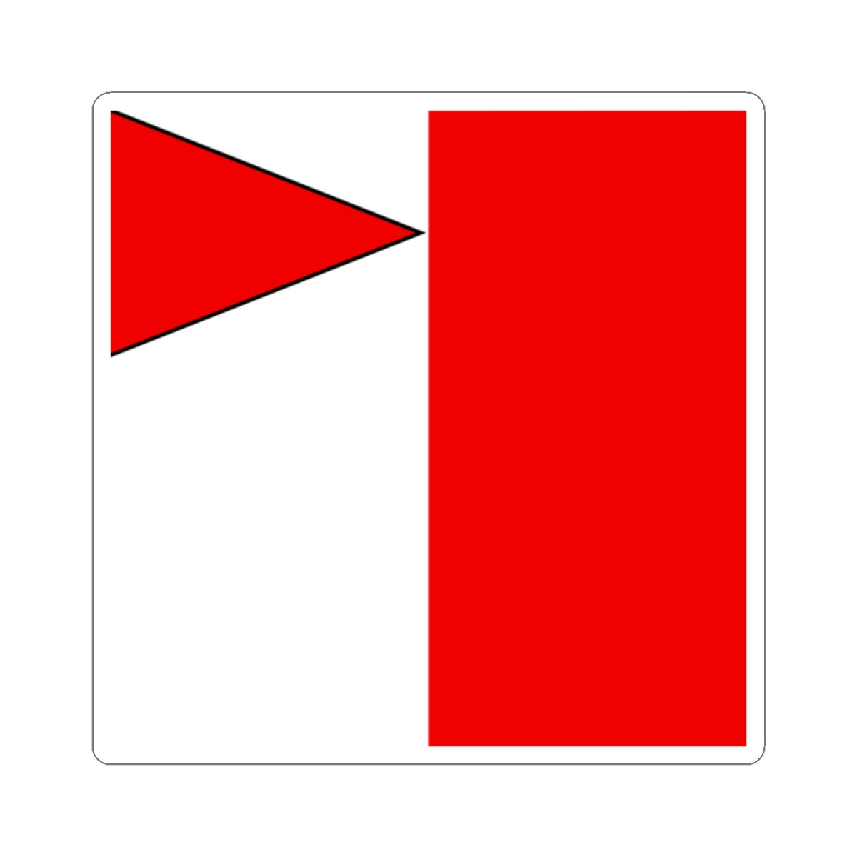 CHE Obernau LU Flag (Switzerland) STICKER Vinyl Kiss-Cut Decal