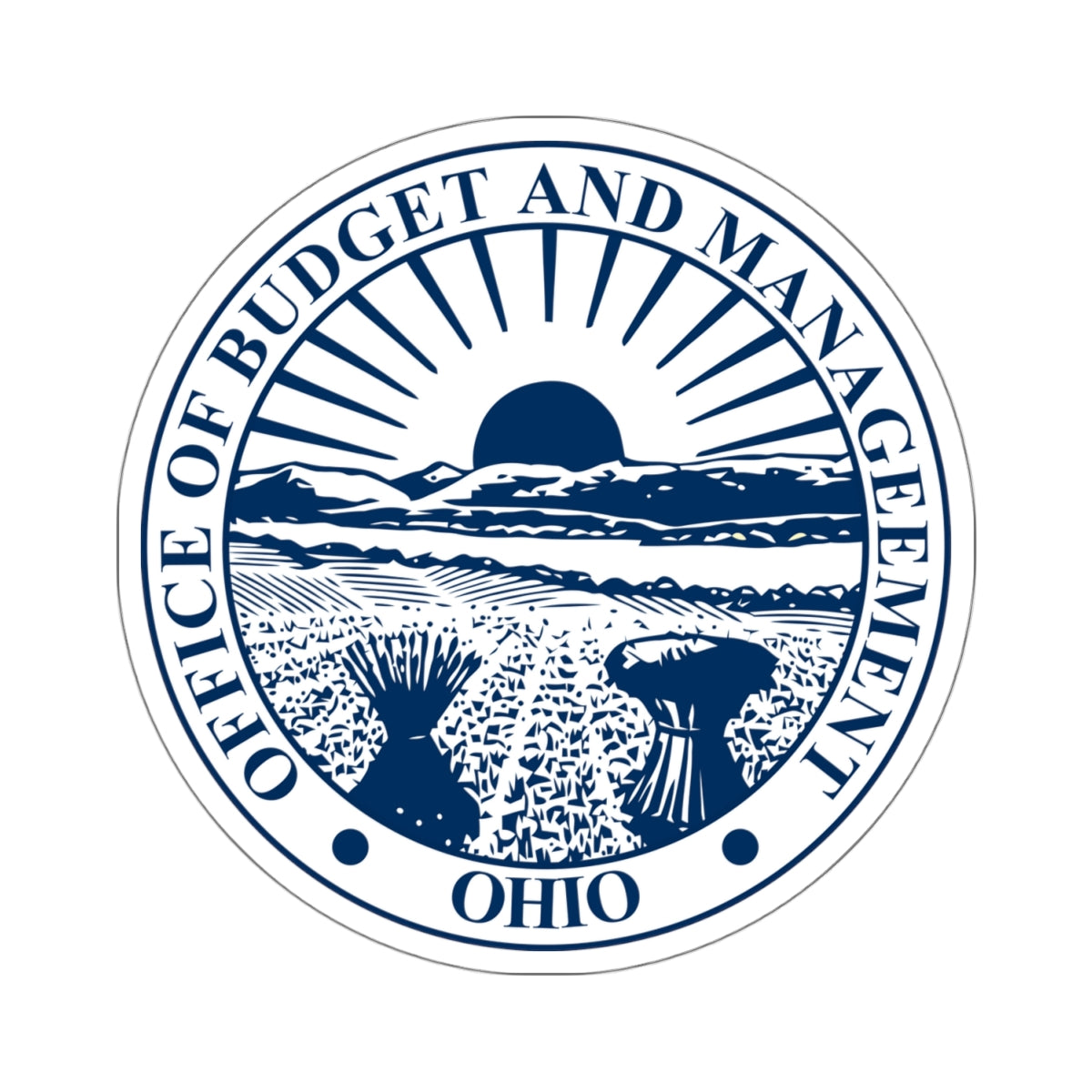 Seal of the Ohio Office of Budget and Management - STICKER Vinyl Kiss-Cut Decal