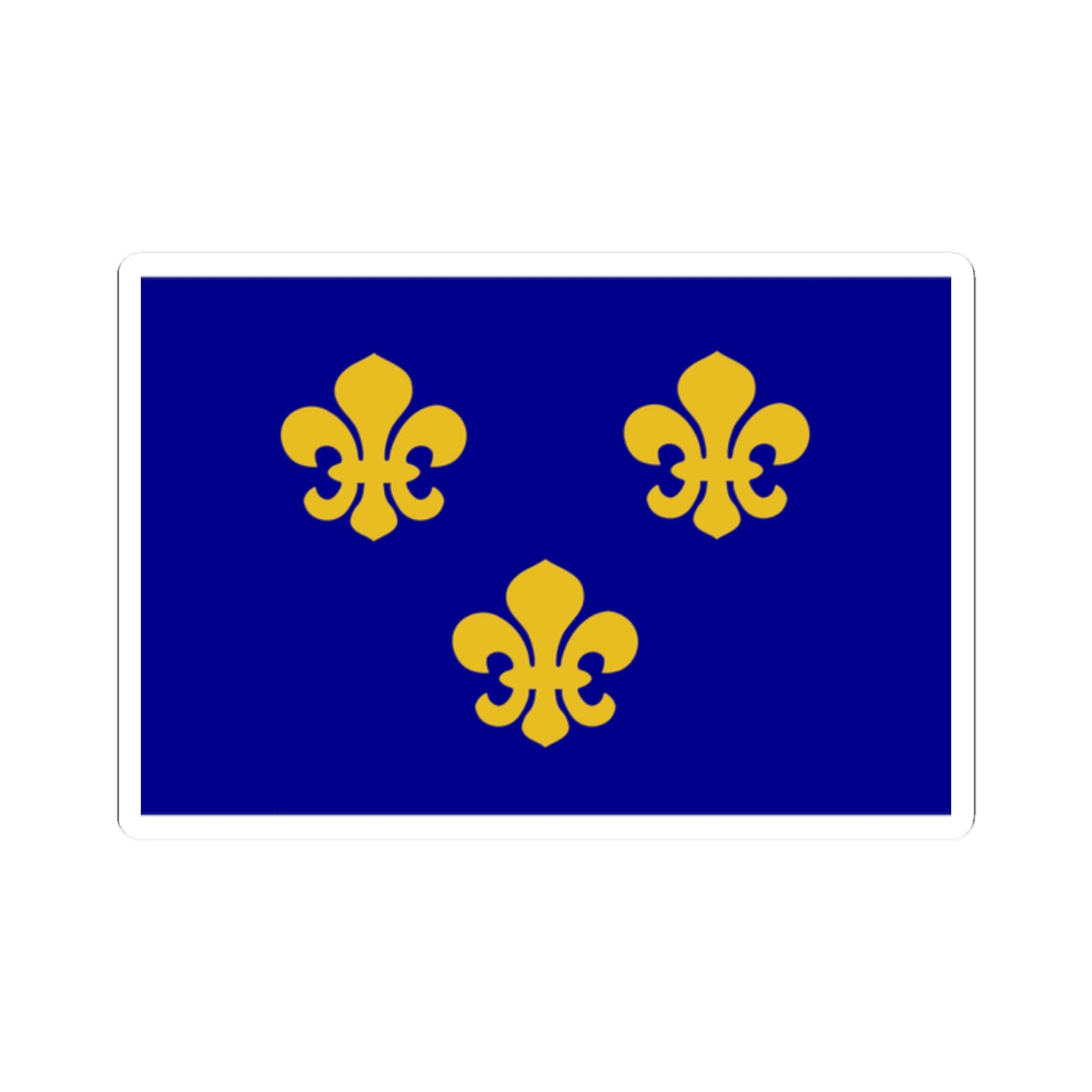 Flag of medieval France (France) STICKER Vinyl Kiss-Cut Decal