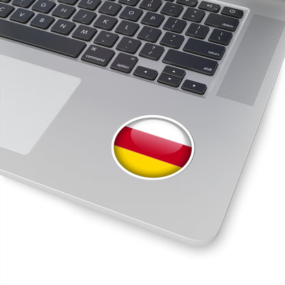 Flag orb North Ossetia (Russia) STICKER Vinyl Kiss-Cut Decal