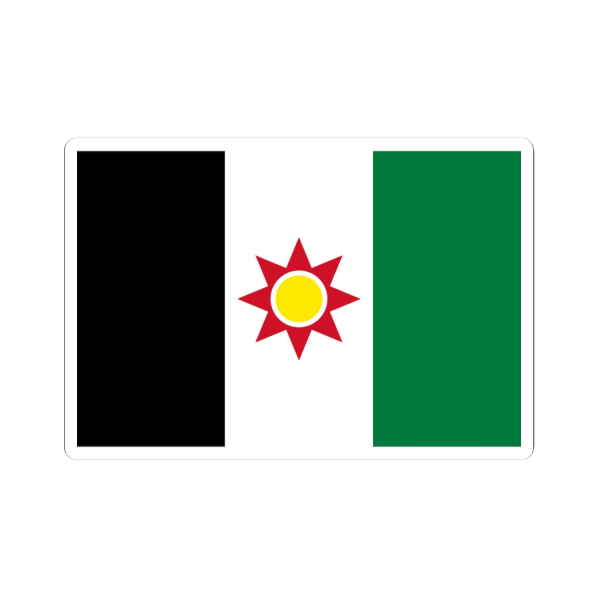 Flag of Iraq 1959-1963 3-2 (Iraq) STICKER Vinyl Kiss-Cut Decal